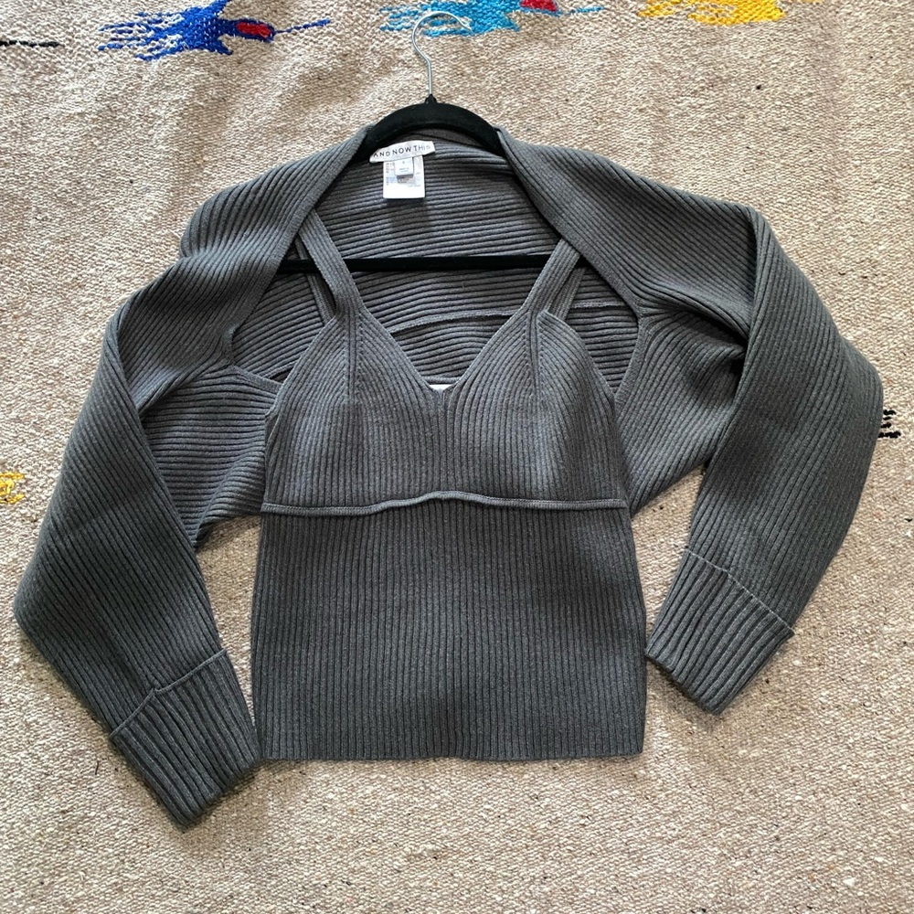 And Now This sweater tank and shrug set!
